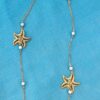 κολιέ ασήμι κίτρινο χρυσό αστερίες
